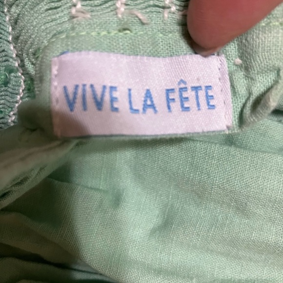 Smocked Green Bishop Dress - Picture 8 of 8